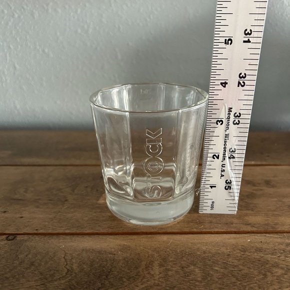 Stock Brandy Glass Set of 2 Octagon Old Fashion Rocks Embossed Glasses 20CL - Picture 8 of 9